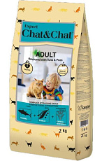 Chat&Chat Expert Adult Cat (Тунец и горох)